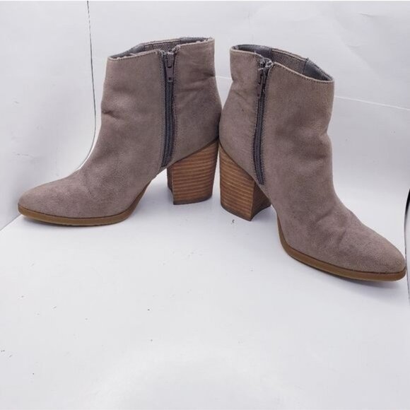 Madden Girl Taupe Shaakerr Faux Suede Leather Ankle Boots Women's Size 6.5 - Picture 9 of 14